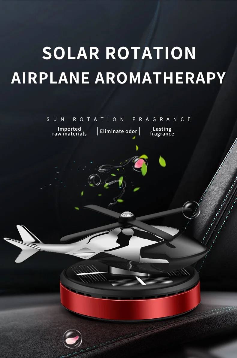 Rotating Solar helicopter car air freshner ,stylish autorotation  (With Perfume)